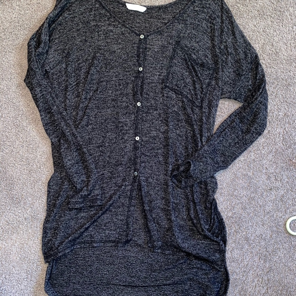 High low black long sleeve